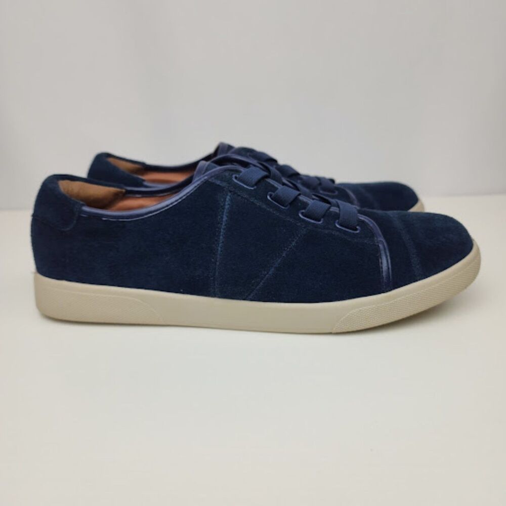 Vionic Women's Jean Suede Blue Velvet Sneakers Size 8